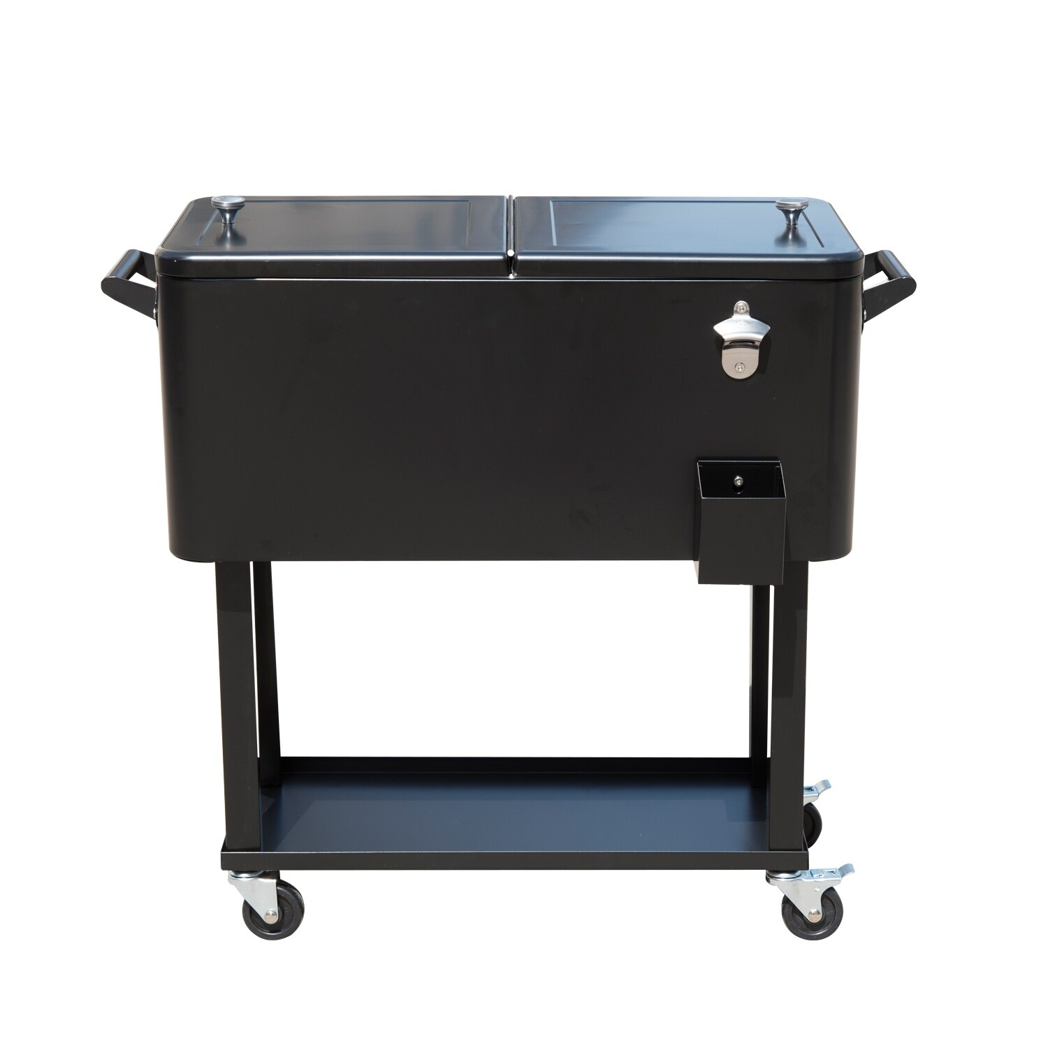 Outsunny Rolling Ice Chest Portable Patio Party Drink Cooler Portable Patio Party Drink Cooler