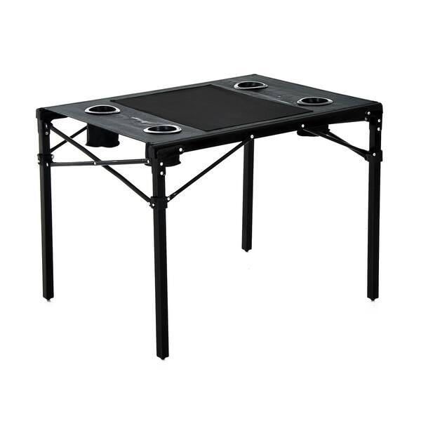 Shop Outsunny Folding Camping Table With Cup Holders Overstock 18004853