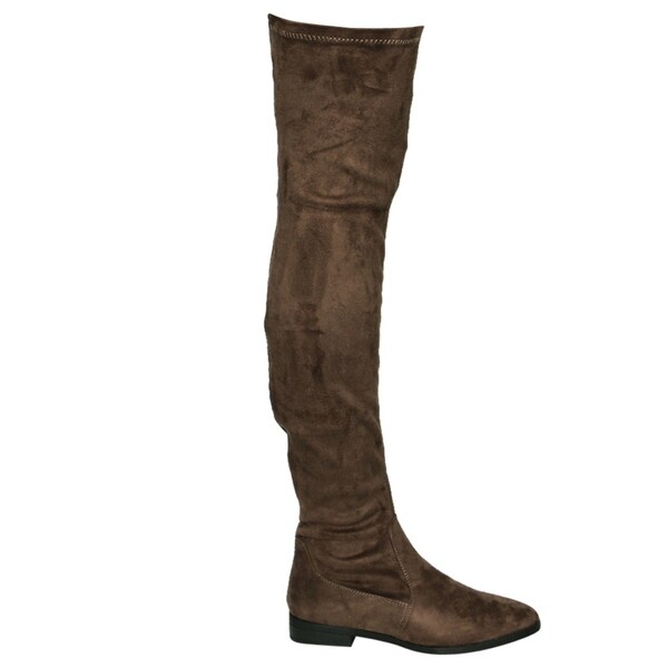 stretchy knee high boots