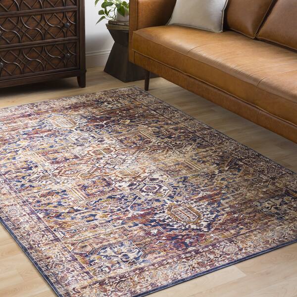The Curated Nomad Linden Oriental Distressed Classic Navy Area Rug 7