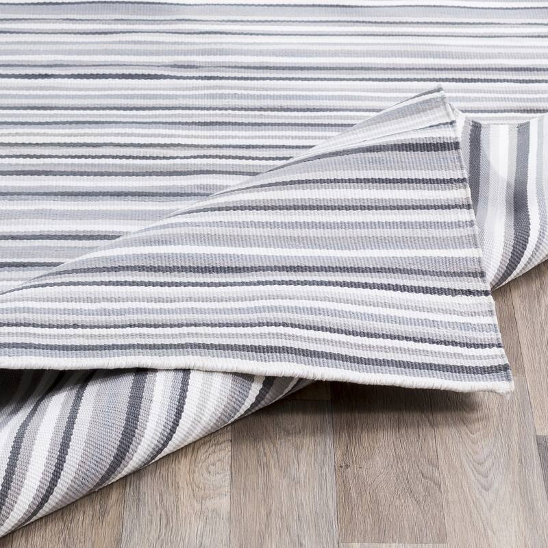 Giornico Classic Striped Reversible Outdoor Area Rug - 2' x 3'