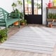 preview thumbnail 2 of 13, Giornico Classic Striped Reversible Outdoor Area Rug - 2' x 3'