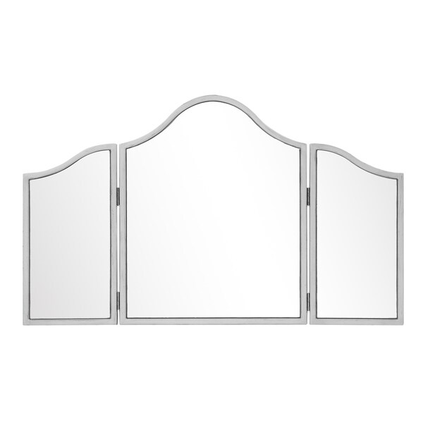 Chamberlan 39 in. Contemporary Mirror in Silver - Antique Silver