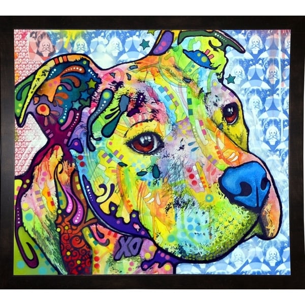 Thoughtful Pit Bull This Years Love 2013 Part 2 Framed Print 25.5"x28.5" by Dean Russo
