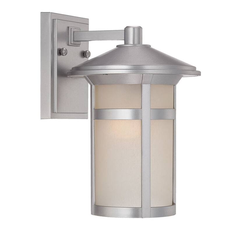 Phoenix 1-light Brushed Silver Outdoor Wall Mount
