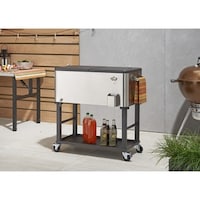Trinity Stainless Steel Cooler With Shelf Free Shipping Today Trinity 100 Qt Stainless Steel Cooler W Detachable Tub
