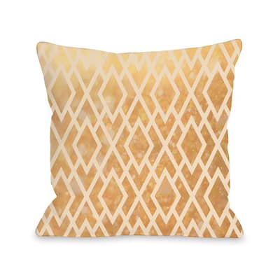 Seasons - Gold Throw 16 or 18 Inch Throw Pillow by OBC