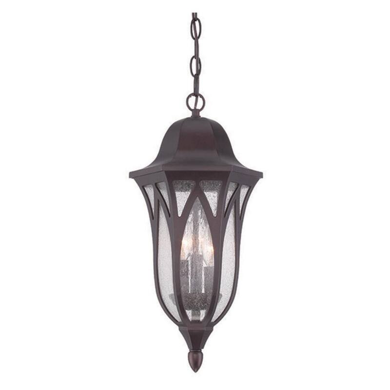 Milano 3-light Architectural Bronze Outdoor Hanging Lantern