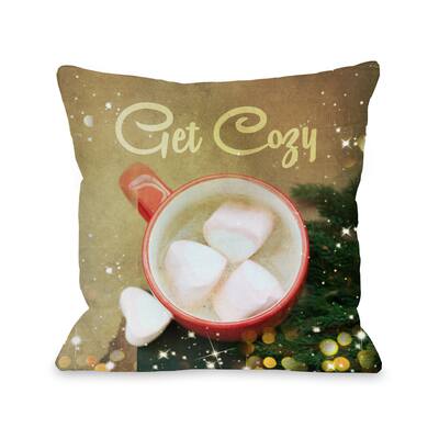 Get Cozy - Multi Throw 16 or 18 Inch Throw Pillow by OBC