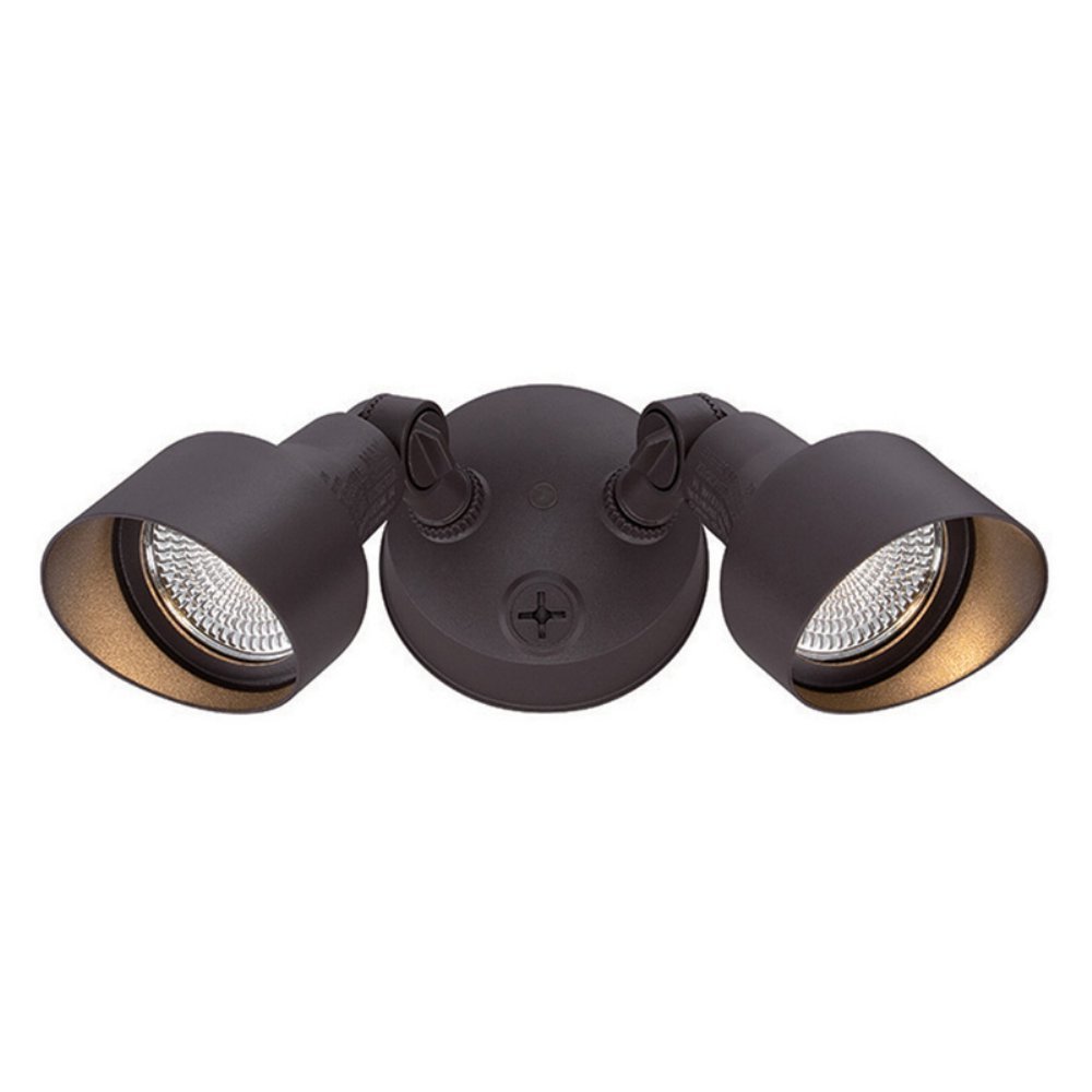 Floodlights Collection 2-Light Outdoor Architectural Bronze LED Light Fixture