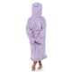 Sweet Kids Ruffled Turkish Cotton Hooded Terry Bathrobe Medium Size In 