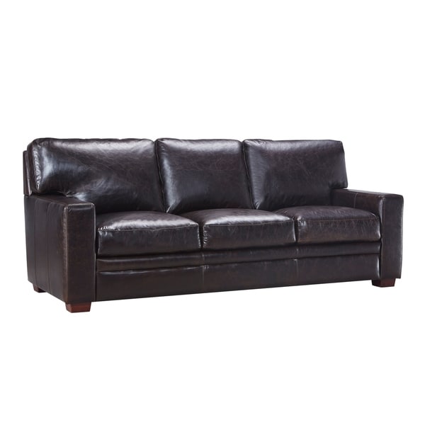 Ashton 100 Top Grain Italian Leather Sofa Free