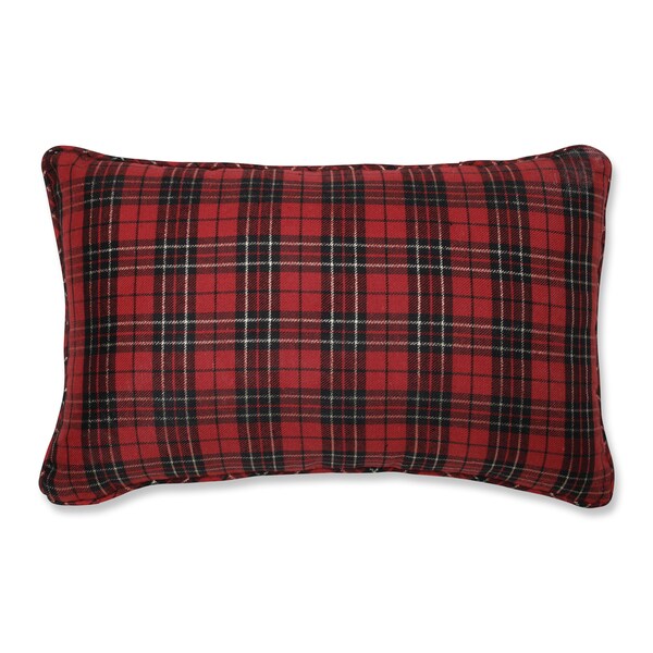 Pillow Perfect Holiday Plaid Red Rectangular Throw Pillow - Free ...