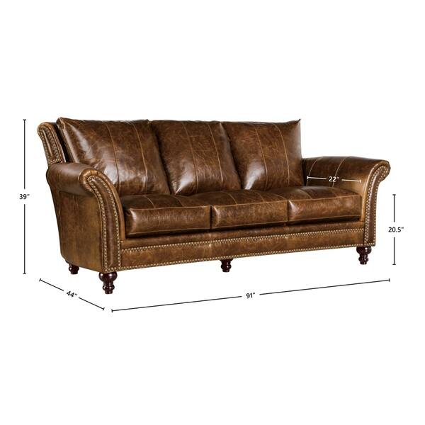 Shop Archibald 100 Top Grain Italian Leather Sofa Free