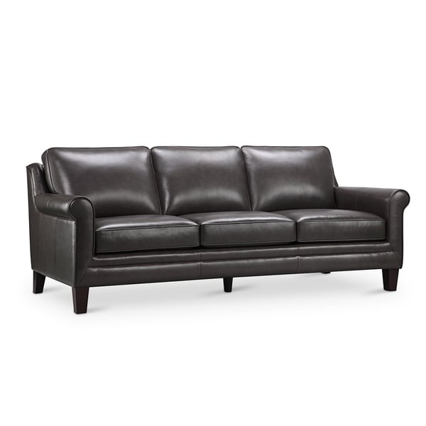Clifton Top Grain Italian Leather Sofa Free Shipping Today Clifton Top Grain Italian Leather Sofa