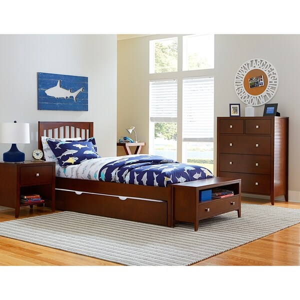 Hillsdale Pulse Twin Mission Bed with Trundle , Cherry