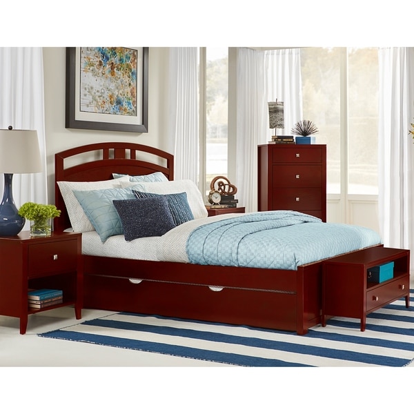 Hillsdale Pulse Queen Arch Bed with Trundle, Cherry