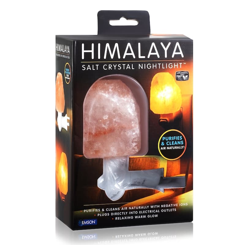 Himalayan Natural Aromatherapy Salt Lamp Nightlight - Charcoal/Orange