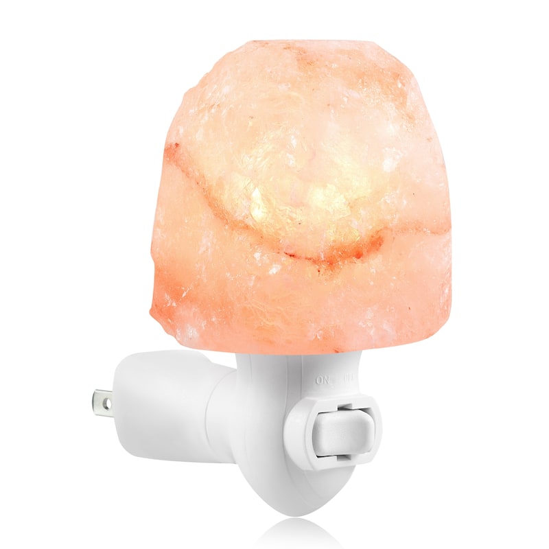 Himalayan Natural Aromatherapy Salt Lamp Nightlight - Charcoal/Orange