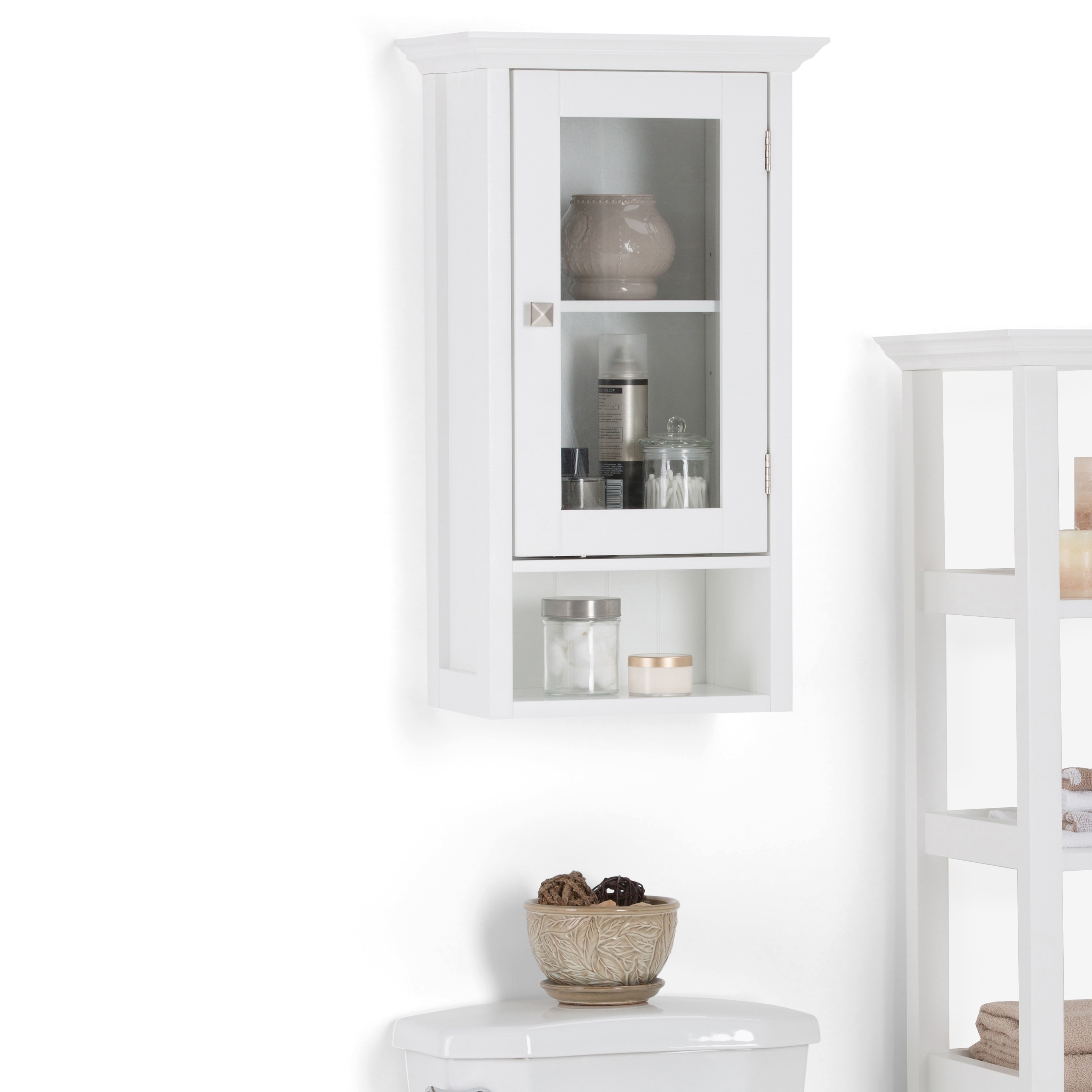 Wyndenhall Normandy 28 Inch H X 15 75 W Single Door Wall Bath Cabinet In White Wyndenhall Normandy 28 Inch H X 15 75 W Single Door Wall Bath Cabinet In White