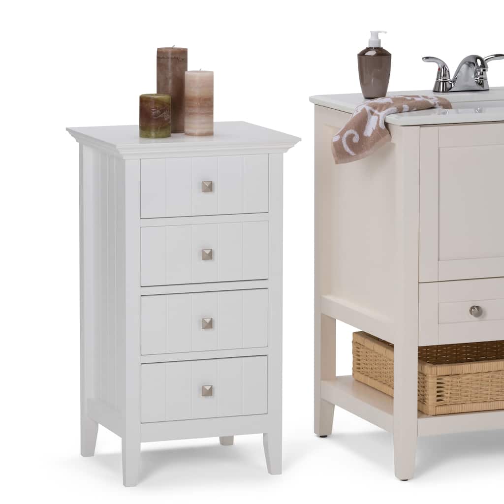 WYNDENHALL Normandy 32.1 inch H x 18.1 inch W Four Drawer Floor Storage Bath Cabinet - 18 W x 16 D x 32 H
