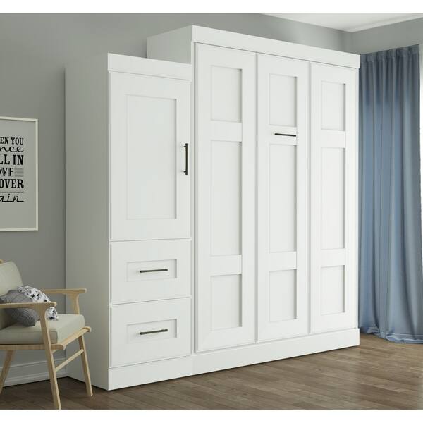 Edge By Bestar Queen Wall Bed With 2 Drawer Storage Unit Free Edge By Bestar Queen Wall Bed With 2 Drawer Storage Unit