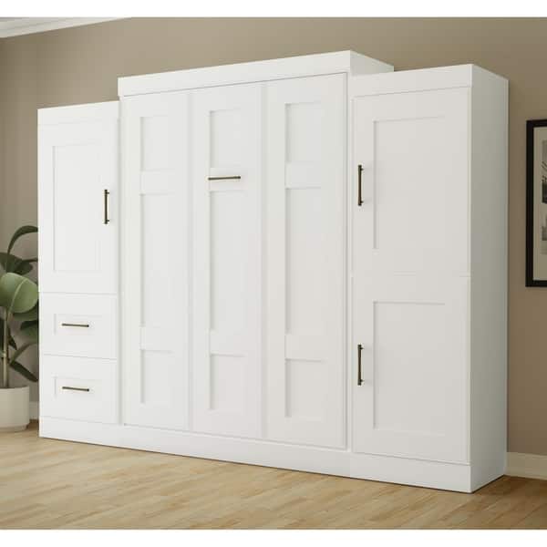 Edge By Bestar Full Wall Bed With Two 25 Storage Units Edge By Bestar Full Wall Bed With Two 25 Storage Units