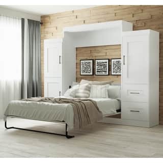 Murphy Bed Mission Craftsman Online At Our Edge By Bestar Queen Wall Bed With Two 25 Storage Units