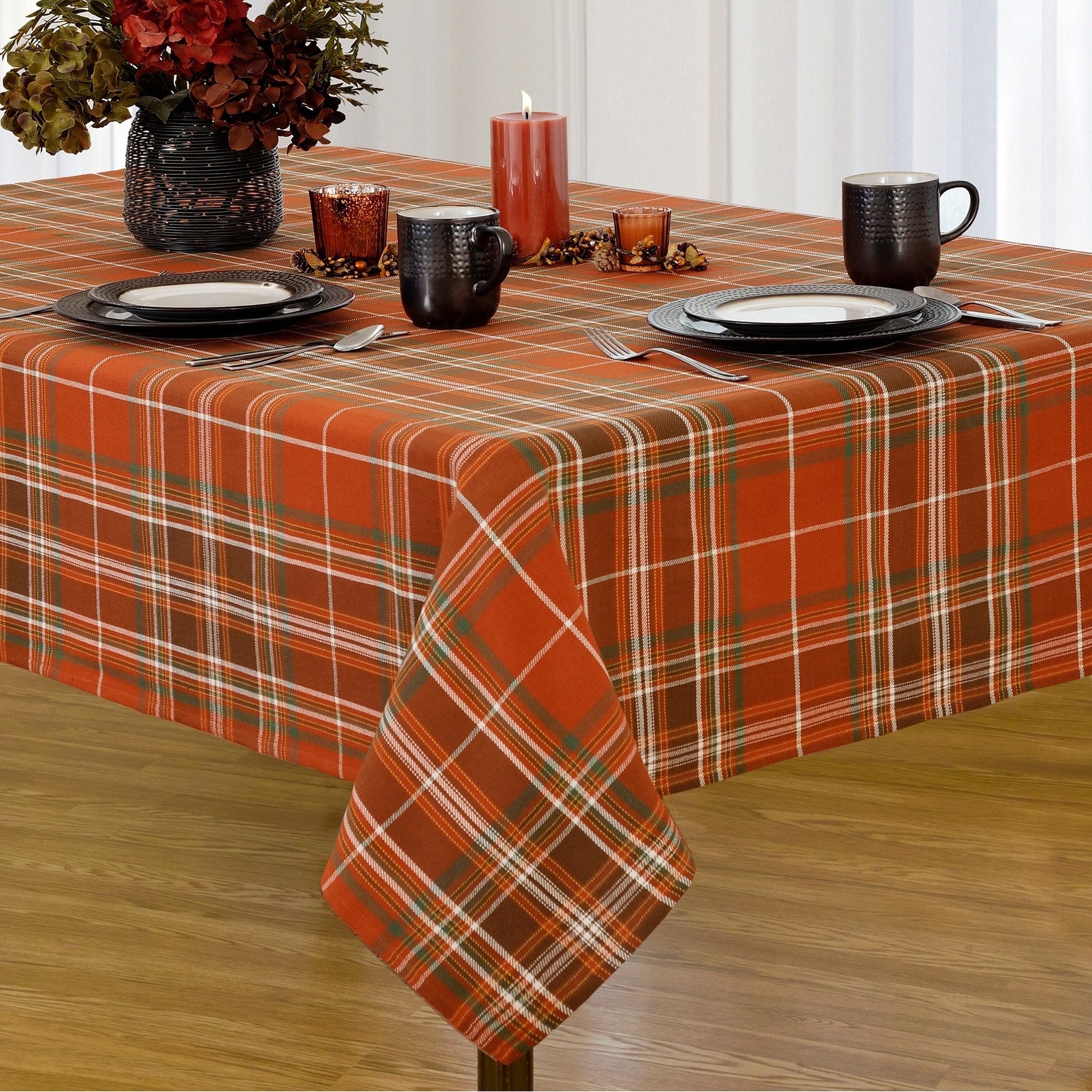 fall colored tablecloths