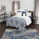 preview thumbnail 8 of 7, Maddux Place Blue Hand Quilted Cotton Reversible 3-Piece Quilt Set