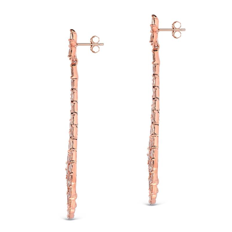 Auriya Unique 15 3/5ctw Fancy Diamond Dangle Earrings 14k Two-tone Gold (H-I, SI1-SI2)