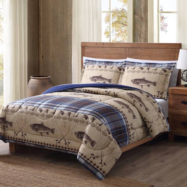 Shop Remington Fly Fishing 3 Piece Printed Lodge Comforter Mini