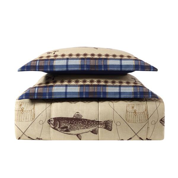 Shop Remington Fly Fishing 3 Piece Printed Lodge Comforter Mini