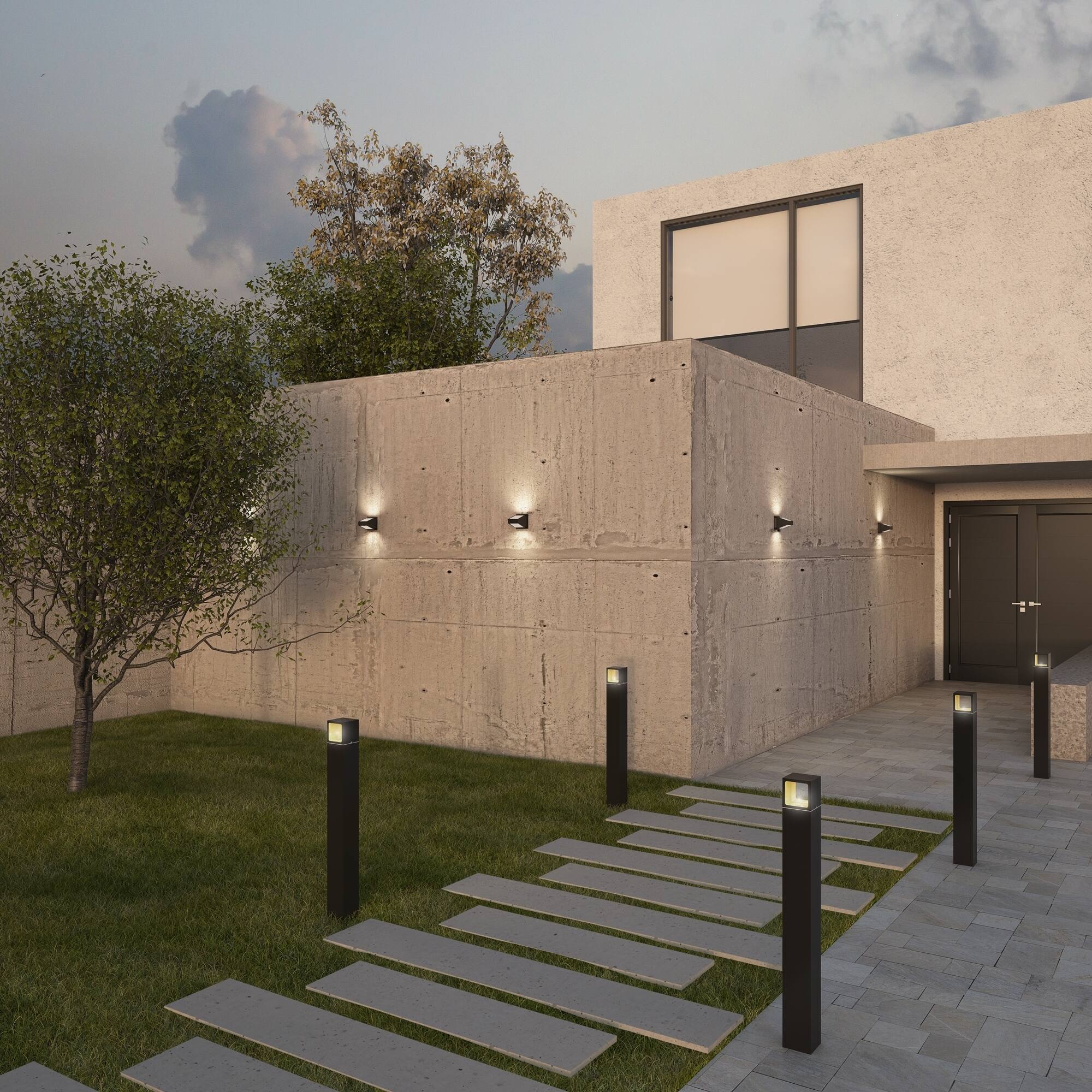 DALS Lighting Square Shaped Luminaire Outdoor LED Path Light N/A