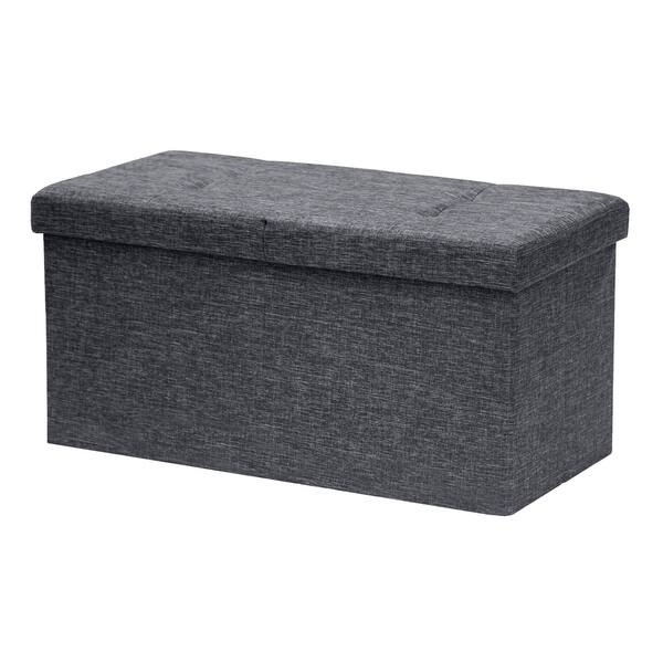 Shop Black Friday Deals On Storage Ottoman Bench 30 Inch Smart Lift Top Dark Grey Crown Comfort On Sale Overstock 18011202