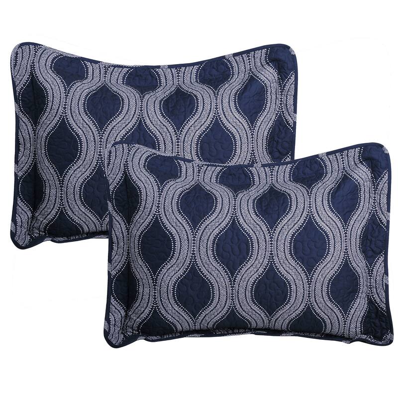 6 Piece Charleston Printed Microfiber Quilts Coverlet Set