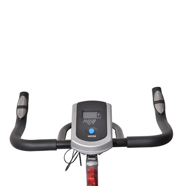 soozier upright stationary exercise cycling bike with lcd monitor