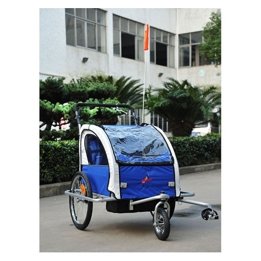 3-in-1 Folding Child Bike Trailer Jogging & Baby Stroller with Shock