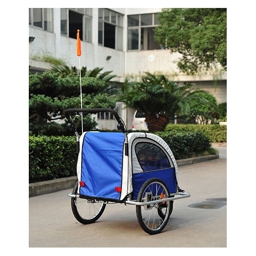 Aosom elite ii 3in1 double child bike on sale trailer