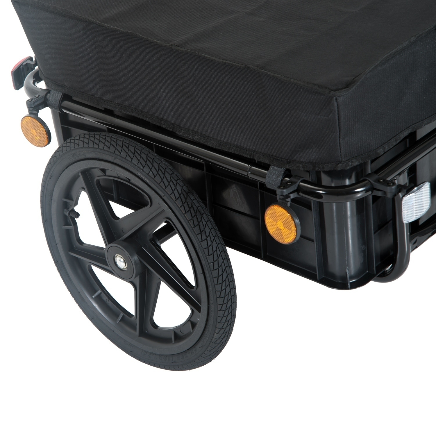 aosom double wheel internal frame enclosed bicycle cargo trailer