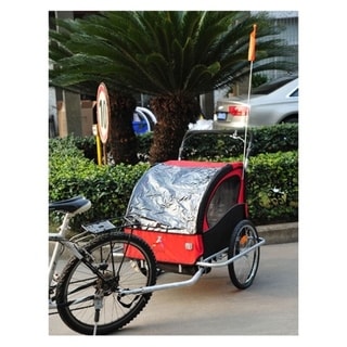aosom elite ii 3 in 1 double child bike trailer and stroller