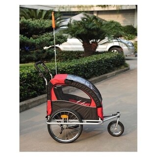 aosom elite ii 3 in 1 double child bike trailer and stroller