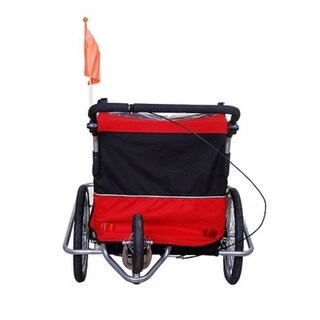 aosom elite ii 3 in 1 double child bike trailer and stroller