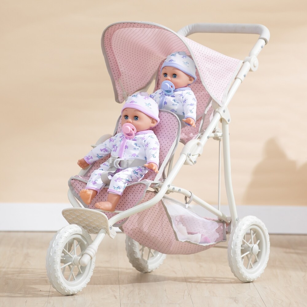 olivia's little world polka dots princess baby doll crib