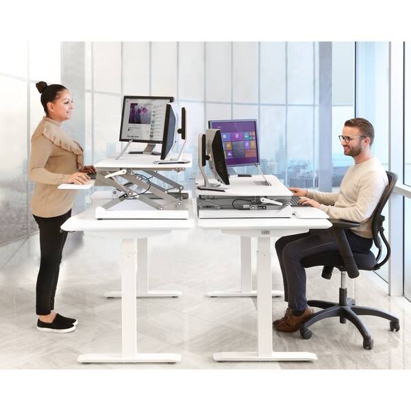 Shop Airlift White 35 4 In Height Adjustable Standing Desk