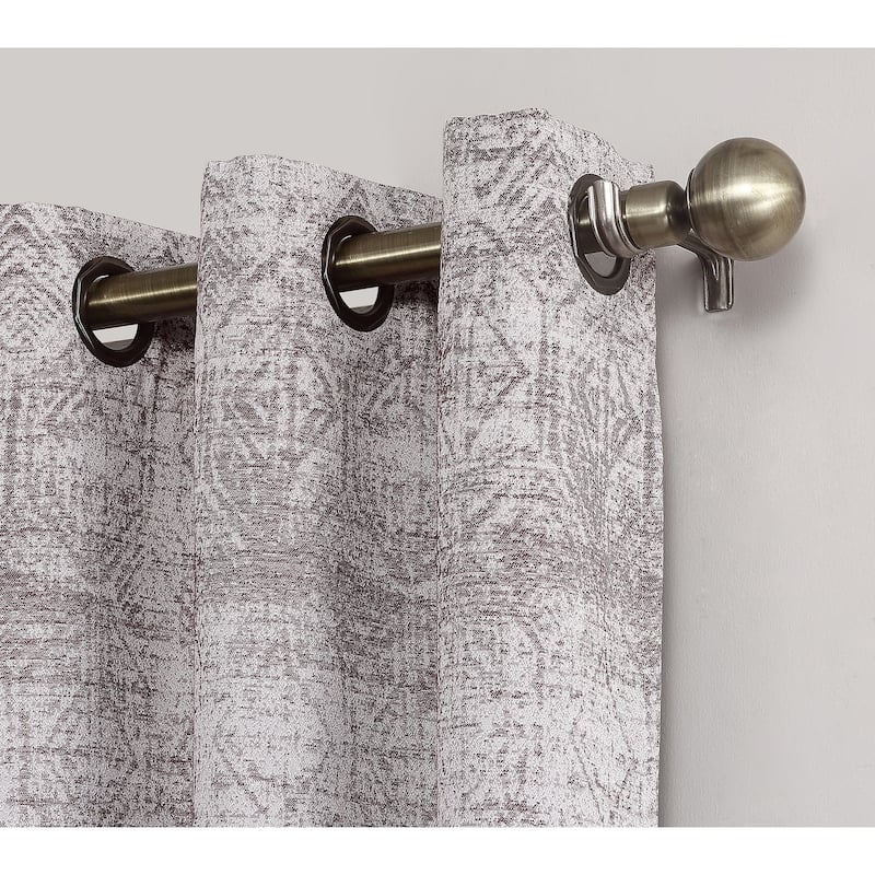 Sun Zero Darren Distressed Global Blackout Lined Grommet Curtain Panel, Single Panel