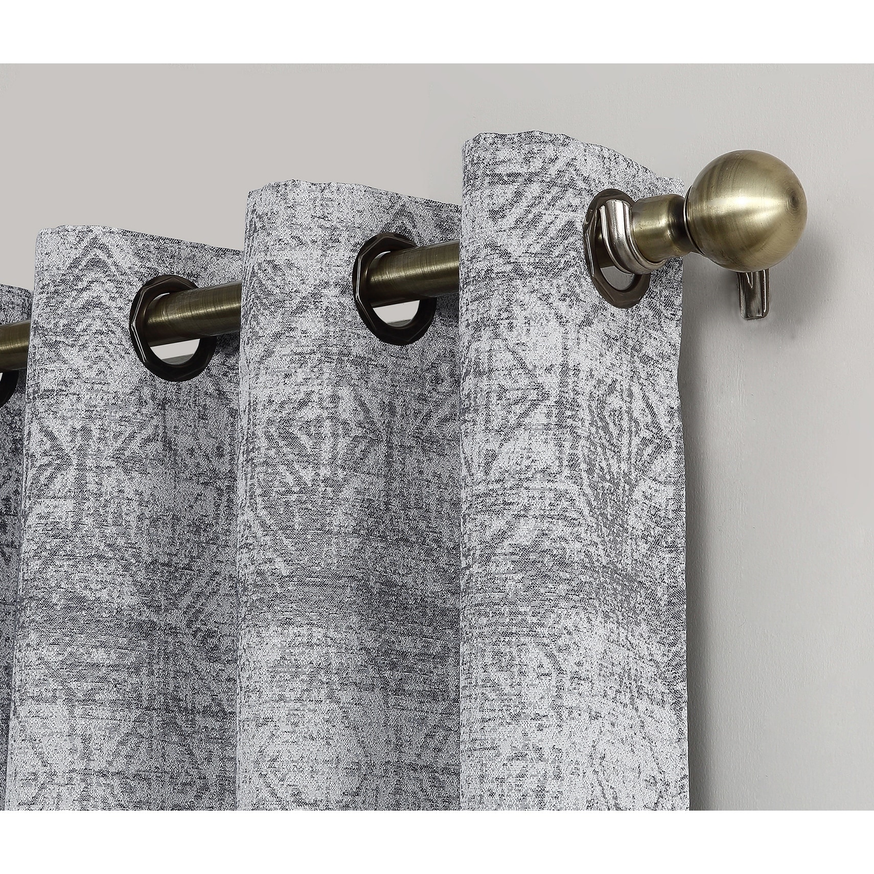 カーテン noir Sun Zero Darren Distressed Global Blackout Lined Grommet Curtain