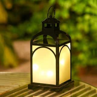 Sunnydaze Yorktown Indoor LED Candle Lantern - Set of 4 - 10-Inch