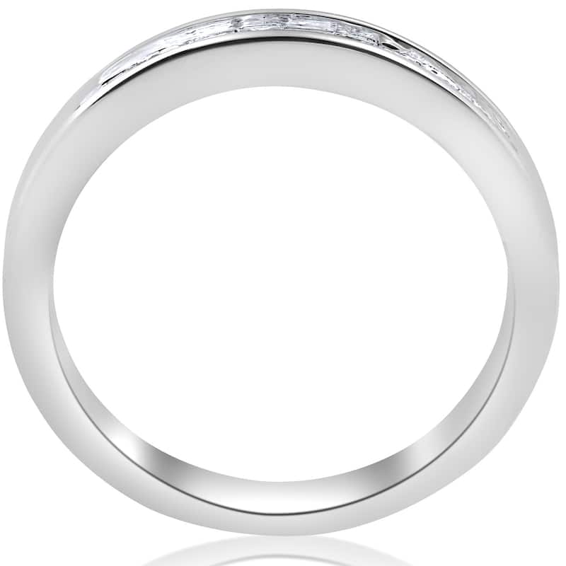 Pompeii3 10k White Gold 1/2 ct TDW Princess Cut Diamond Wedding Ring - White I-J