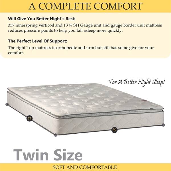 Shop Continental Sleep 10 Inch Medium Plush Pillowtop Orthopedic